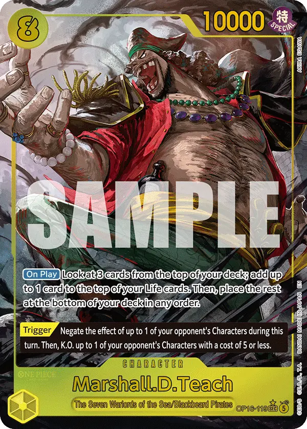 Marshall.D.Teach (Alternate Art) OP16-119, The Time of Battle